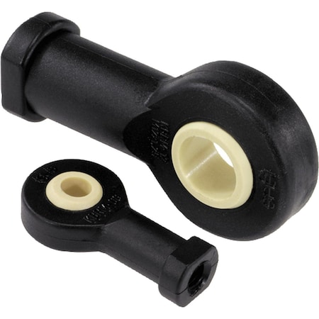 Kipp Rod End, Igumid, Black Oxide, M6 Thrd Sz, 12 mm Thrd Lg, 40 mm Overall Lg K1466.1061